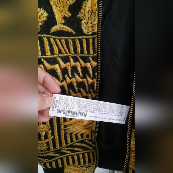 Zara Jacquard Bomber Dragon Jacket Small - Picture 7 of 13